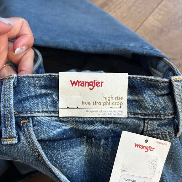NWT Wrangler High Rise True Straight Crop Jeans Western Boho Women's 14 - Picture 6 of 10